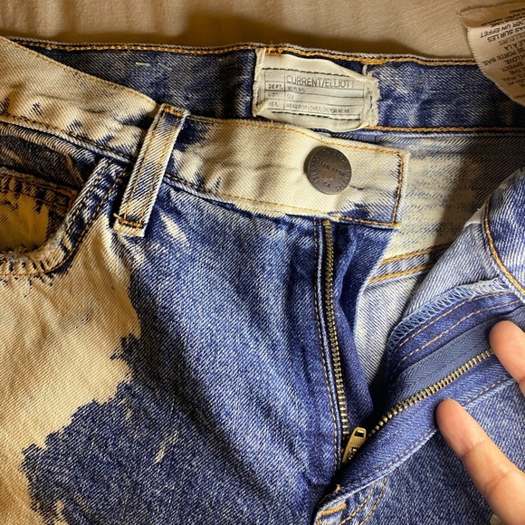 NWT CURRENT/ELLIOTT the vintage cropped straight dirty bleached jeans (J… - Picture 12 of 12
